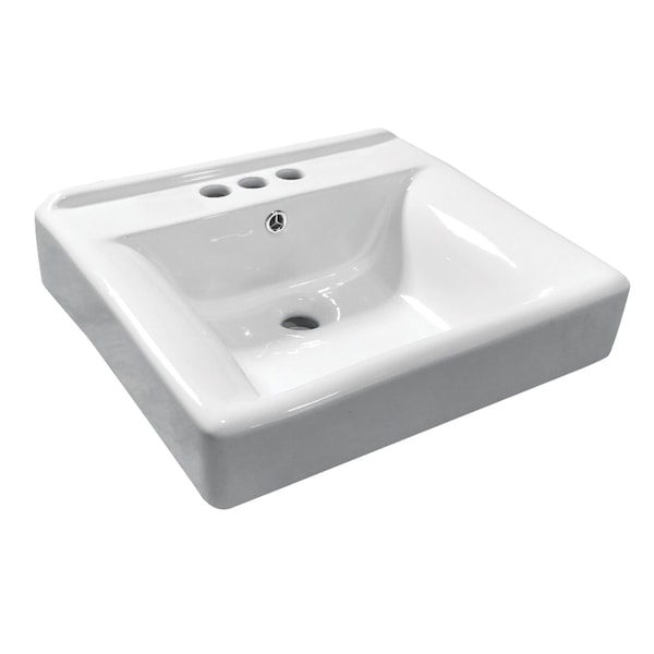 Fauceture EV2018W34 Concord Ceramic Recessed Drop-In Bathroom Sink, White EV2018W34 - main